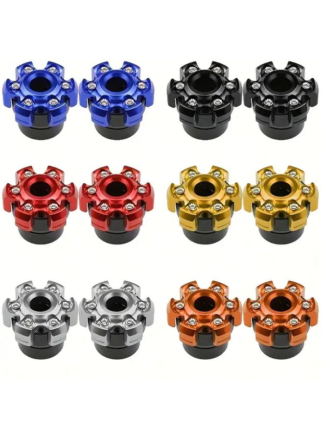 Golden Motorcycle Fork Protectors Set of 2 Universal CNC Aluminum Alloy Safety Guards - Image 4